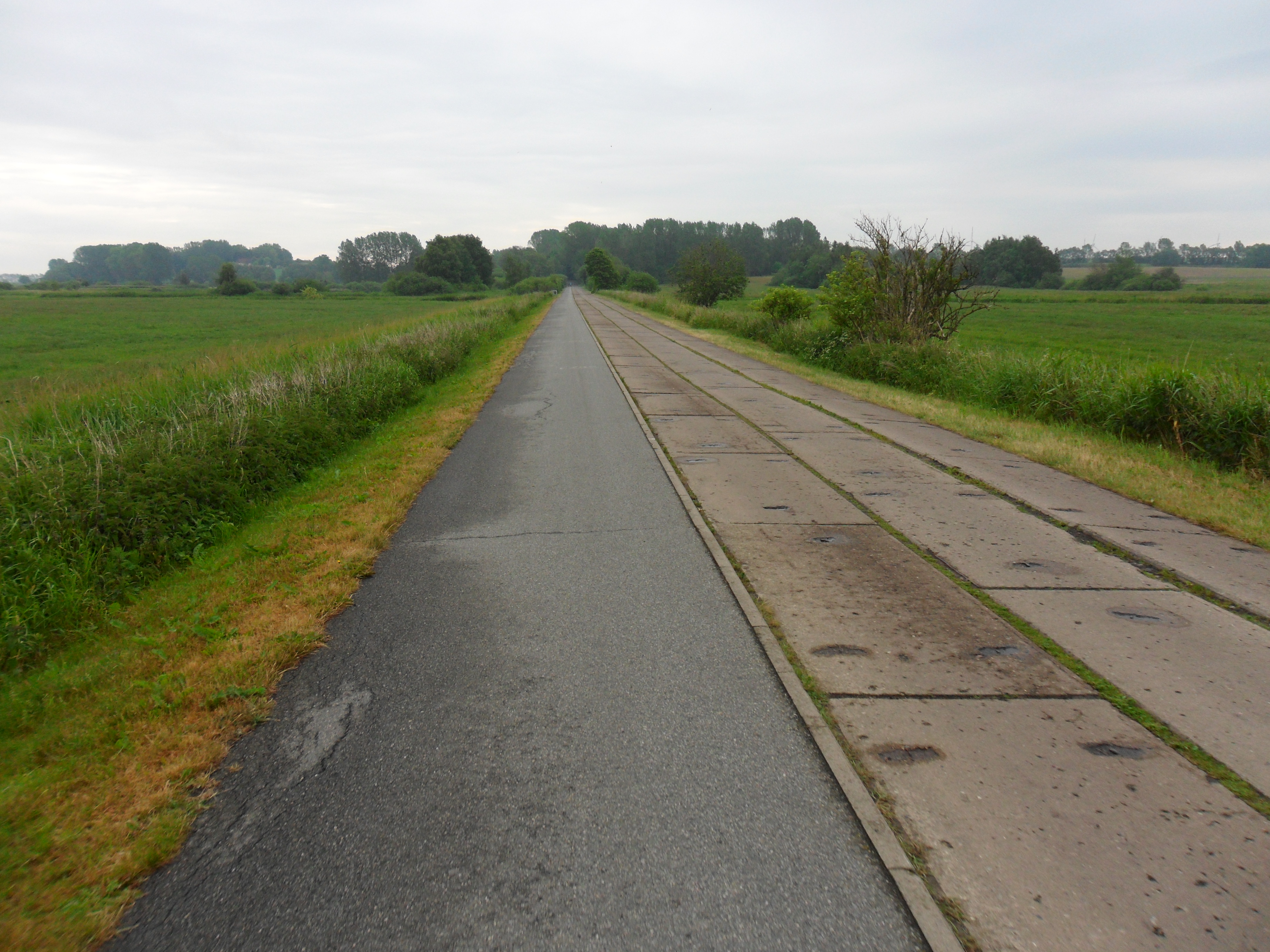 Betonplattenweg bei Barth