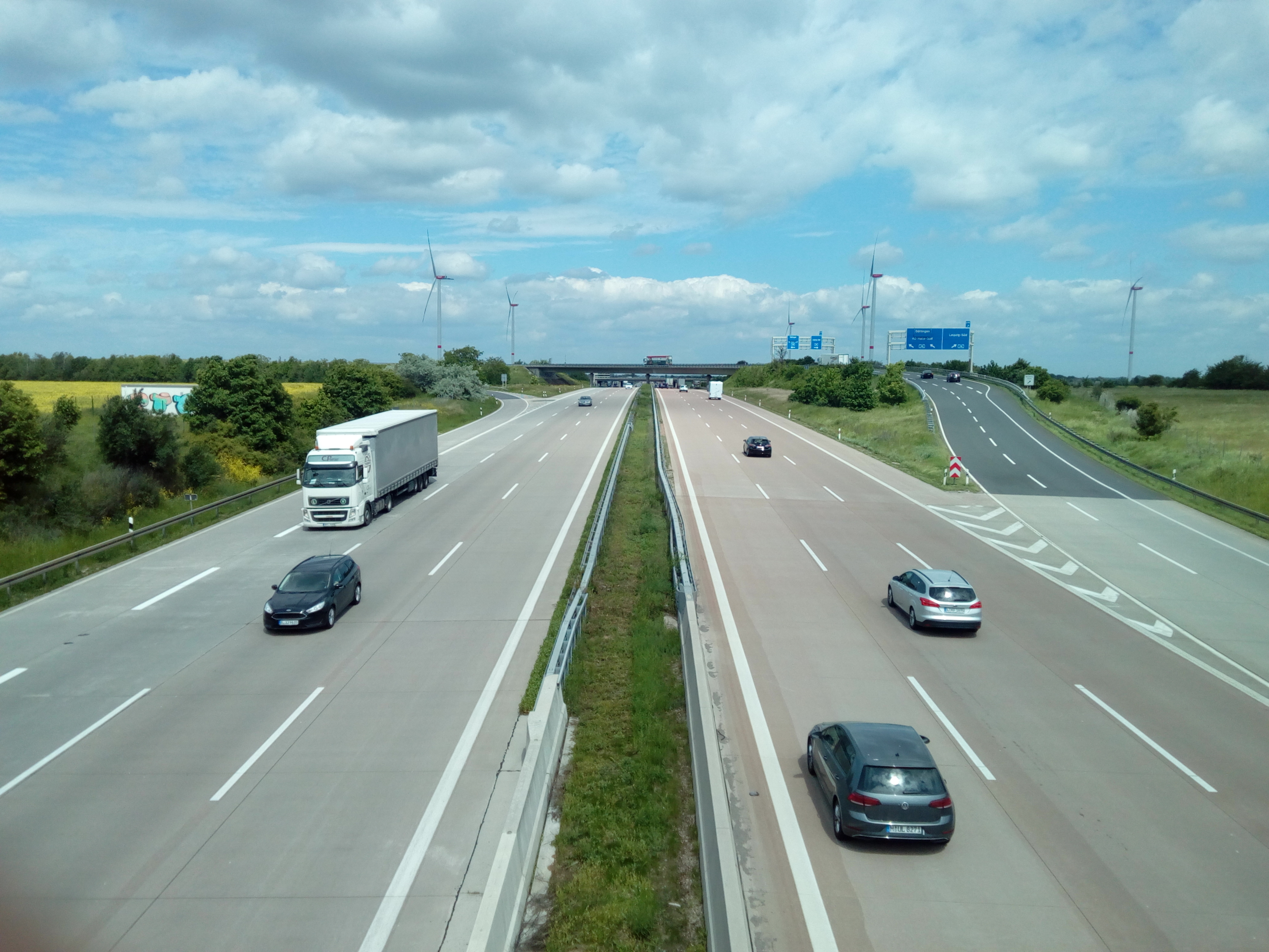 Autobahn A9 bei Rippach